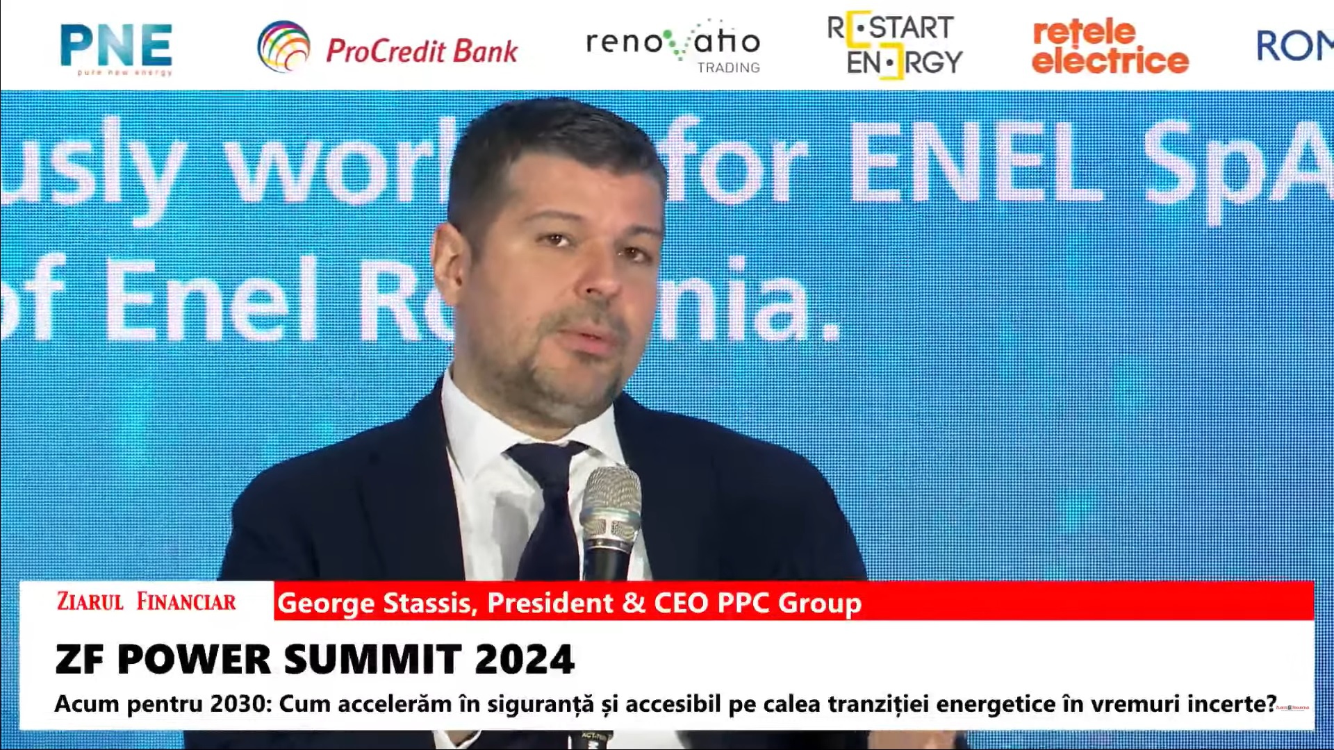 George Stassis, PPC Group: Vom investi circa 2,5 miliarde de euro în România până în 2026, în energie regenerabilă şi în distribuţie. Vrem să construim 1,5 GW noi de regenerabile în următorii trei ani