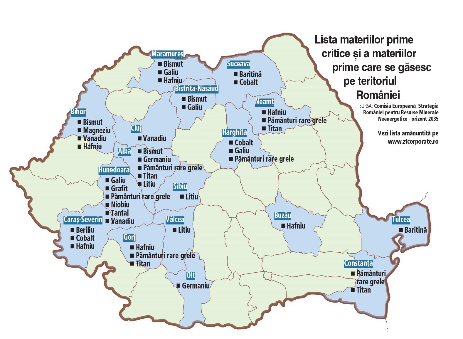 Cea mai râvnită hartă a României: În Bihor sunt rezerve moderate de magneziu, iar în Munţii Parâng se află rezerve de grafit. Ce alte materii prime critice, esenţiale pentru tranziţia energetică, mai ascund adâncurile României?