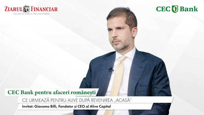 CEC Bank pentru afaceri româneşti. Giacomo Billi, Alive Capital: Va mai dura câţiva ani de zile până se va regla sistemul energetic şi vom vedea scăderea preţurilor. Avem nevoie de capacitate de producţie şi de reţele. Ca business, suntem la peste 1 mld. 