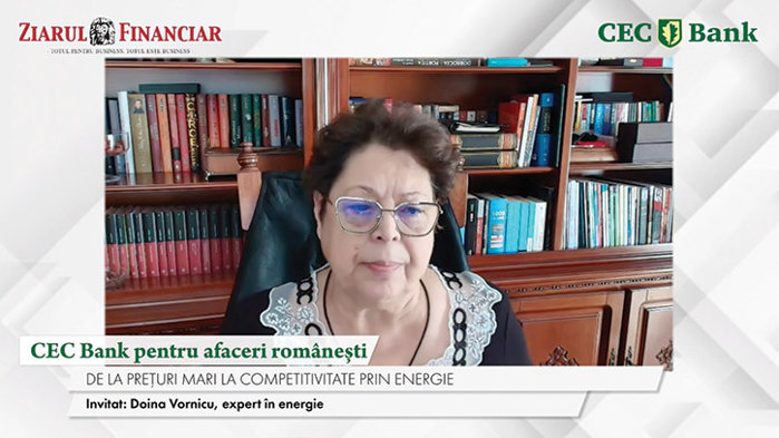 CEC Bank pentru afaceri româneşti. Doina Vornicu, expert energie: Nu mai este suficient să construim doar producţie de energie, trebuie să integrăm toate elementele. Este foarte bine că investim în stocare, dar stocarea nu înlocuieşte reţeaua