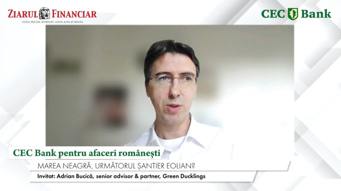 CEC Bank. CEC Bank pentru afaceri româneşti. Adrian Bucică, Green Ducklings: România a făcut un progres semnificativ pe partea de legislaţie de energie eoliană offshore, dar dacă ne dorim turbine montate până în 2035, în doi ani trebuie să ştim cum va ară