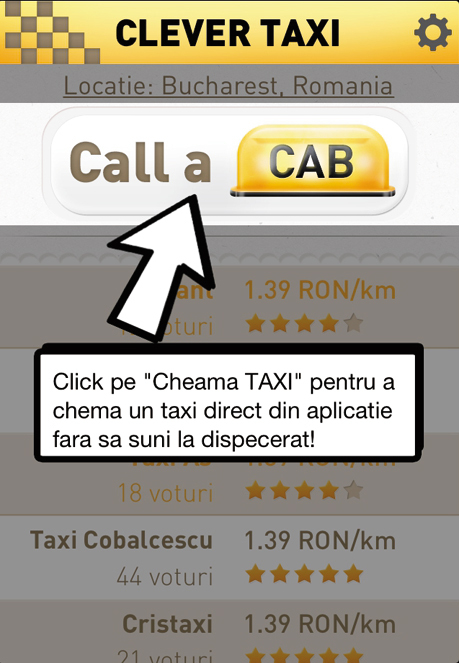 Aplicaţie Orange pentru comenzi taxi via smartphone