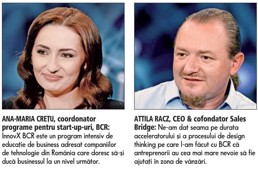 Ana-Maria Creţu, coordonator programe pentru start-up-uri, BCR: InnovX BCR a ajuns să fie parte din strategia Băncii Comerciale Române pentru următorii 3 ani de zile pentru că ne propunem să devenim un tech data driven bank