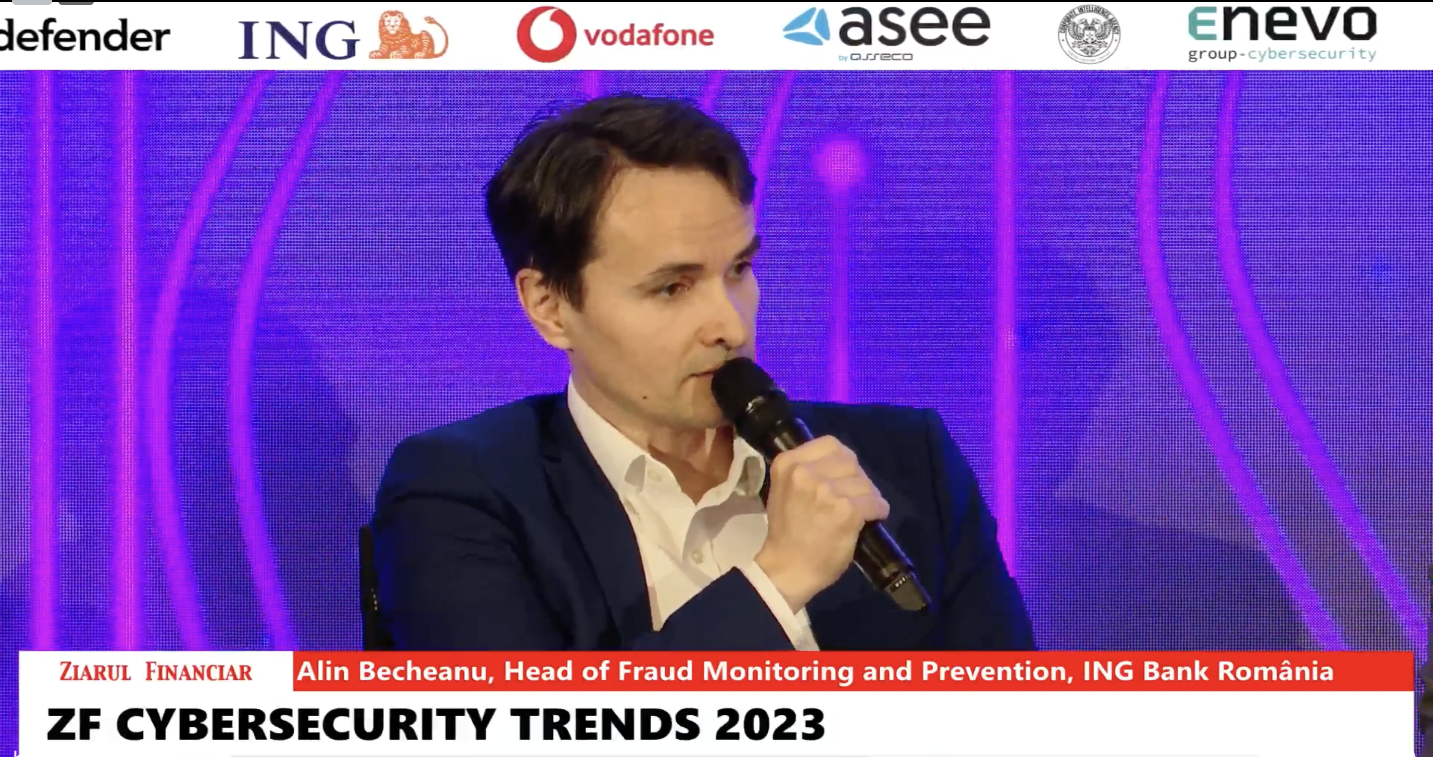 ZF Cybersecurity Trends 2023. Alin Becheanu, ING Bank România: Trebuie să investim foarte mult în educaţia clientului. Educaţia trebuie să fie un pilon important în securitatea cibernetică a companiilor