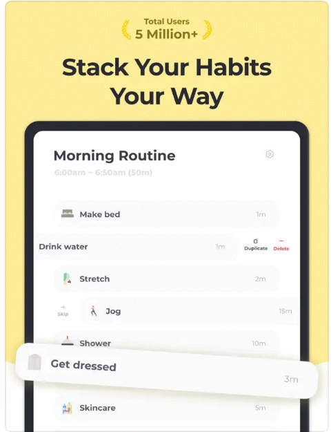 Aplicaţia zilei: Routine Planner, Habit Tracker