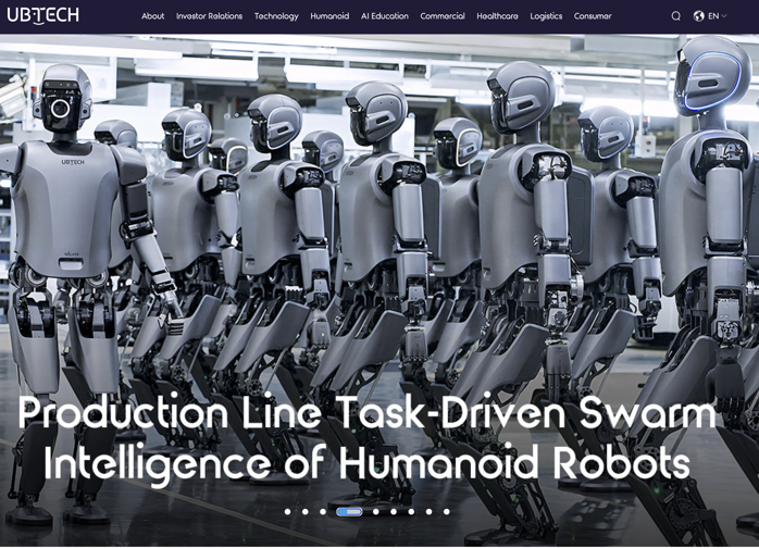 Producătorul chinez de roboţi UBTech: Roboţii umanoizi au acum doar 30-50% din eficienţa lucrătorilor umani şi doar pentru anumite sarcini precum stivuirea cutiilor sau controlul calităţii. Compania speră că va atinge 80% până în 2027