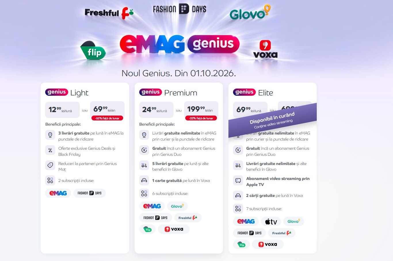 eMAG vine cu modificări la Genius: De luna viitoare apar...