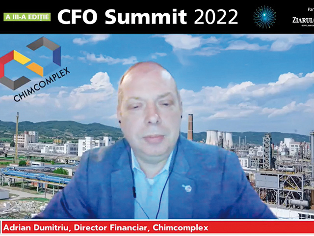 Deloitte/ZF CFO Summit 2022. Adrian Dumitriu, CFO, Chimcomplex: Am construit în cadrul companiei un set de indicatori pe care îi urmărim în fiecare zi