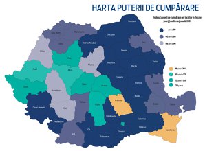 Anuarul de Logistică şi Transporturi 2022. Doar 10 judeţe din România, în frunte cu Bucureştiul, au o putere de cumpărare aproape egală sau peste media naţională