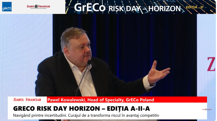 Pawel Kowalewski, Head of Specialty, GrECo Poland: În Europa Centrală şi de Est capacitatea globală disponibilă pentru asigurarea riscurile de război şi violenţă politică este de aproximativ 2 miliarde de dolari, aceasta fiind valoarea până la care un sin