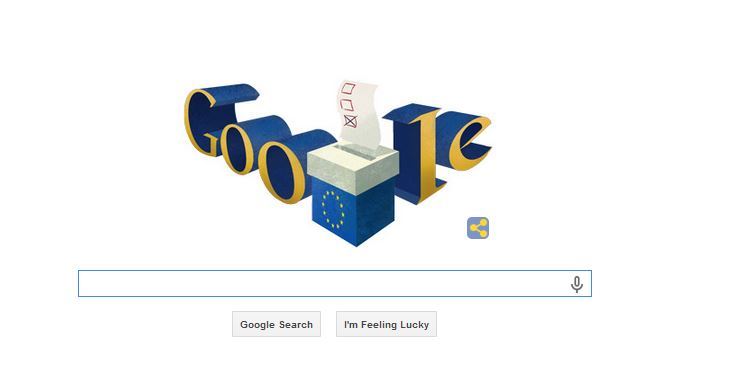 Google sărbătoreşte alegerile europarlamentare 2014 cu un nou logo 
