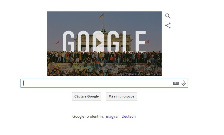 Google celebrează a 25-a aniversare a Căderii Zidului Berlinului 