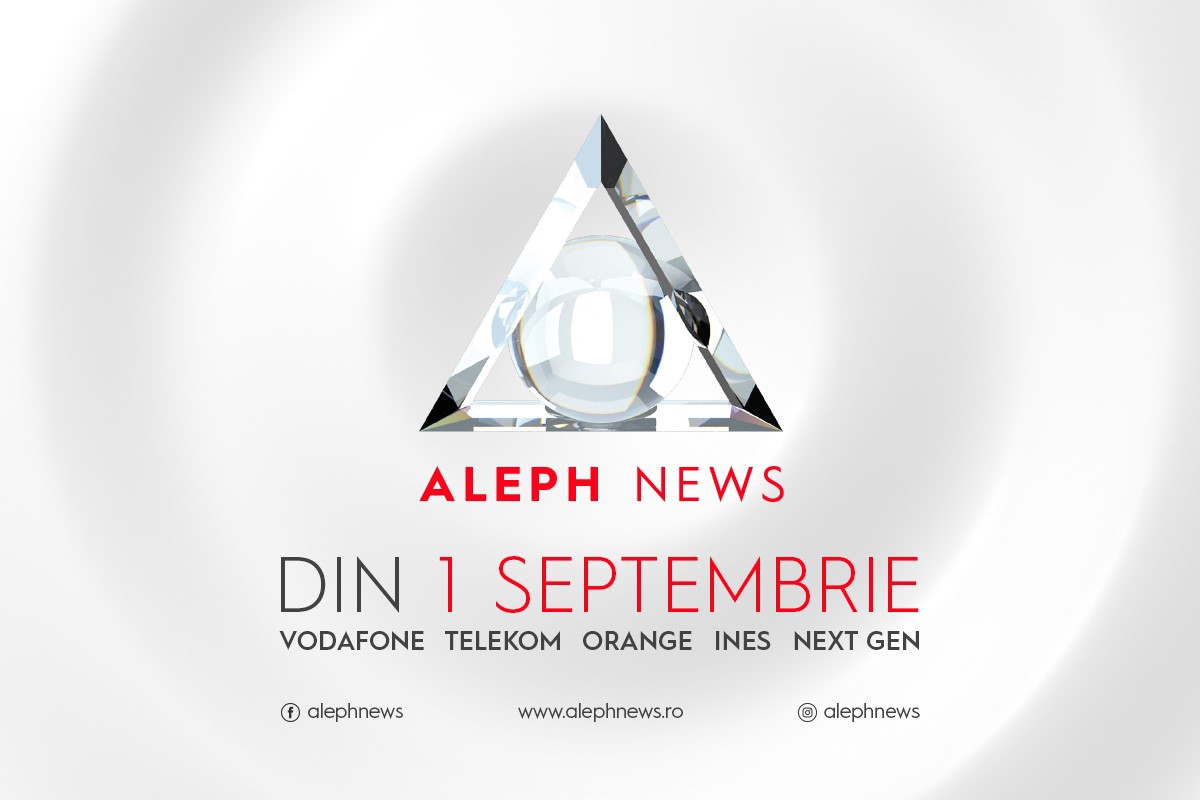 BREAKING NEWS! EXISTĂ ALEPH NEWS! Canalul de ştiri va emite de mâine, 1  septembrie
