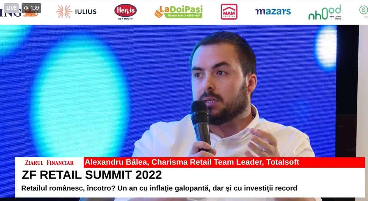 Alexandru Bâlea, charisma retail team leader Totalsoft: România încă este pe ultimul loc în Europa la integrarea soluţiilor digitale în economie, iar companiile trebuie să sară câteva etape pe acest drum