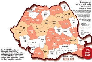 Harta cofetăriilor şi patiseriilor din România: La fiecare 2.200 de consumatori există o simigerie sau o cofetărie. Împărţirea pe judeţe ţine de obiceiurile de consum, nu de puterea de cumpărare