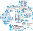 Harta izvoarelor de ape minerale din România. Unde începe drumul brandurilor Borsec, AQUA Carpatica, Dorna sau Bucovina. Apa minerală este a statului, iar companiile plătesc o redevenţă