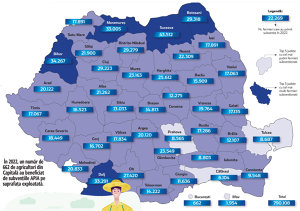 Cum arată piaţa agricolă. România are aproape 800.000 de fermieri: cei mai mulţi se află în judeţele Suceava, Bihor şi Dolj