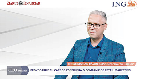 ZF CEO Strategy. Marian Bălan, CEO al Instore Power Provider: Am investit constant în oameni talentaţi şi în tehnologie, aceste elemente ne permit să creştem şi să atacăm noi pieţe. Instore Power Provider este o companie de retail marketing cu afaceri de 