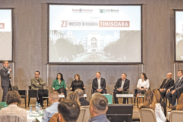 Conferinţa ZF/CEC Bank Investiţi în România – Timişoara. Companiile româneşti fac investiţii, dar sunt mai atente la costuri. Programele guvernamentale şi fondurile europene pot revigora finanţarea proiectelor de investiţii. Agricultura, infrastructura şi centrele logistice sunt sectoare în creştere