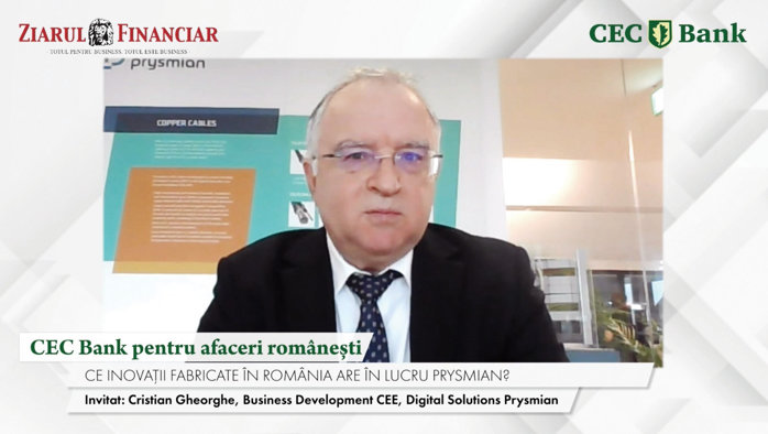 CEC Bank pentru afaceri româneşti. Cristian Gheorghe, Prysmian: România are cea mai mare fabrică de fibră optică a grupului, 50% din producţie merge în SUA. Dublăm capacitatea pentru cablurile folosite în centrele de date AI