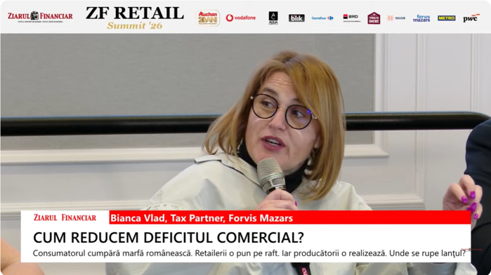 Bianca Vlad, Forvis Mazars: România a mers de multe ori contra curentului în fiscalitate. Am crescut taxele în prag de criză şi le-am redus în perioade de creştere economică