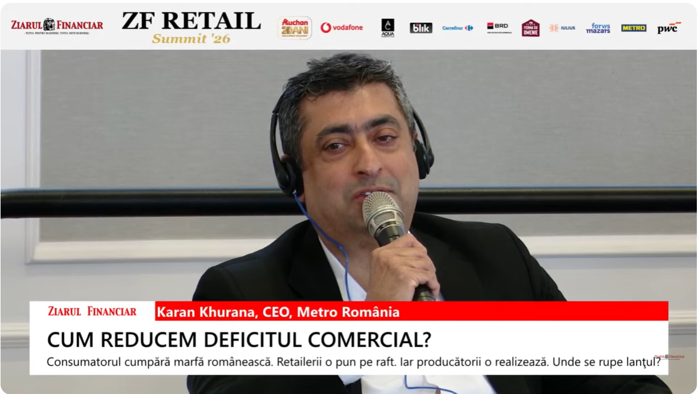 Karan Khurana, CEO al Metro România: Metro lucrează deja cu furnizori români pentru grup, însă mulţi producători nu trec de standardele internaţionale