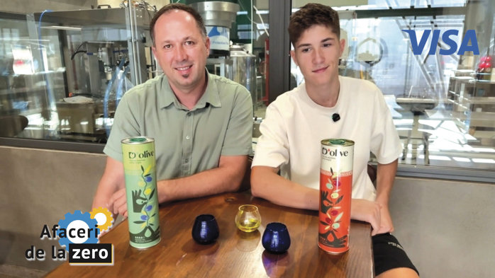 Afaceri de la Zero. După o vacanţă în Creta, Cosmin Filipaş şi fiul său David, de 15 ani, au pornit D’Olive, un brand de ulei de măsline care îşi dublează vânzările în fiecare an