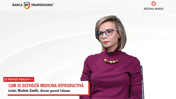 ZF Private Health. Nicoleta Zamfir, director general al centrului de fertilitate şi FIV Columna, parte din reţeaua Regina Maria: În 2023 au fost 10.000 de cicluri de fertilizare in vitro în România. Nevoia este cel puţin triplă