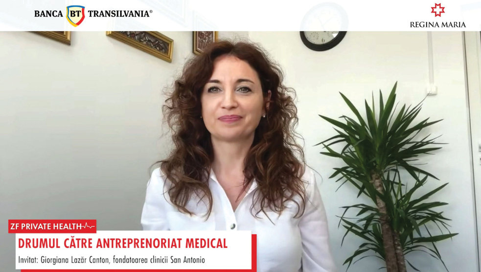ZF Private Health. Giorgiana Lazăr, fondatoarea clinicii San Antonio: Marketingul aduce pacientul în clinică, dar serviciile primite îl fac să rămână. Investiţia în noua clinică a fost de peste 2 mil. euro, fonduri proprii şi credite bancare