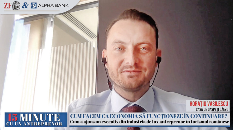ZF 15 minute cu un antreprenor. Horaţiu Vasilescu, fostul CEO al Teilor, pariază 350.000 de euro pe un business în turism din judeţul Argeş. Acesta este primul său pariu antreprenorial