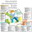 Harta unora dintre cele mai frumoase locuri de cazare din România