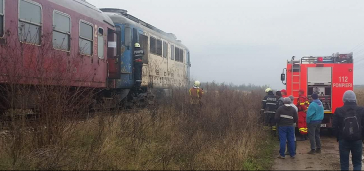 Incendiu la un tren de călători în apropiere de Râmnicu Sărat. 300 de persoane sunt în vagoane