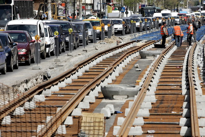 PMB începe lucrările de reabilitare a aproape 9 km de şină de tramvai în mai multe zone din Capitală