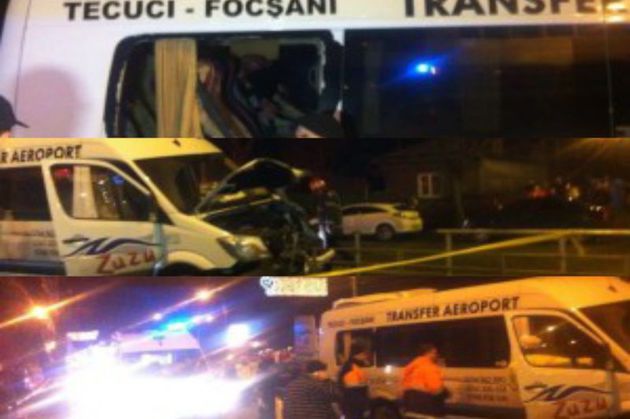Accident grav la Brăila: un mort şi trei răniţi după ce un microbuz a lovit un refugiu de tramvai