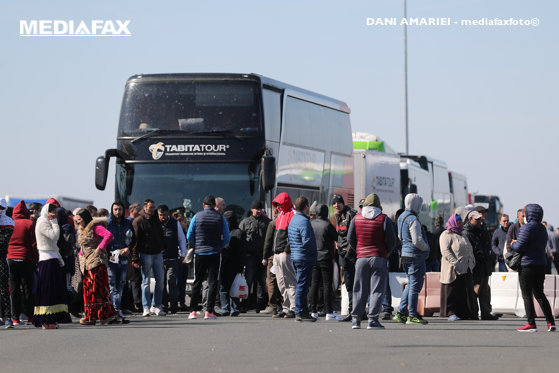 11.000 de persoane şi 4.000 de autovehicule au intrat în România pe la Giurgiu în ultimele 24 de ore