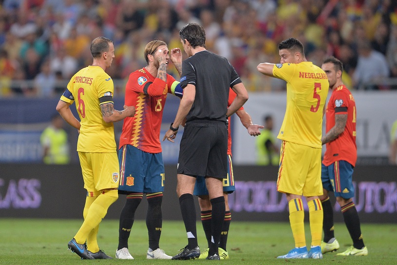 România-Spania, scor 0-2, în minutul 47. Paco Alcacer a înscris pentru oaspeţi în primele secunde ale reprizei a doua