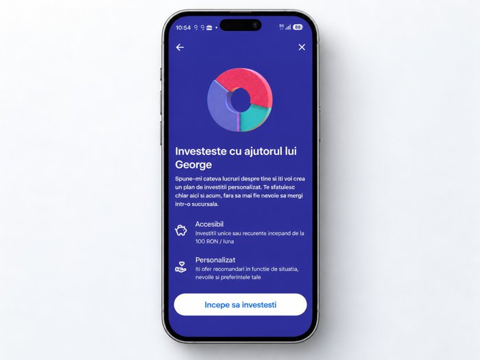 BCR devine prima bancă din România care oferă consultanţă de investiţii digital, direct în platforma George