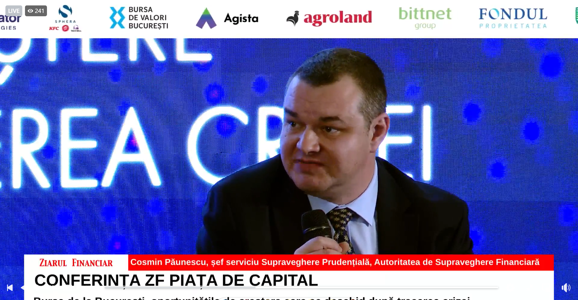 Cosmin Păunescu, ASF: Avem 40.000 de investitori activi la Bursa de Valori Bucureşti în acest moment, cu 30% mai mult decât anul trecut. Creşterea este impresionantă