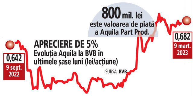 Analiştii de la BT Capital Partners menţin preţul ţintă de 0,6 lei pe acţiunile Aquila, cu 10,7% sub preţul actual de tranzacţionare Marjele brute, sub presiunea creşterilor înregistrate de costuri