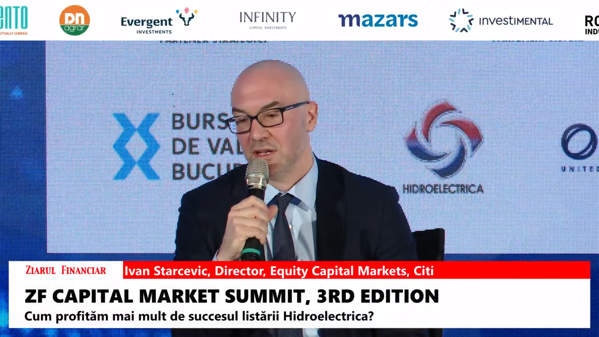 Ivan Starcevic, Director Equity Capital Markets, Citi: Hidroelectrica nu a fost doar o listare cu efect transformator pentru piaţa de capital din România, aceasta a revitalizat piaţa IPO-urilor pe întregul continent şi cu un efect mai mic, chiar cea globală