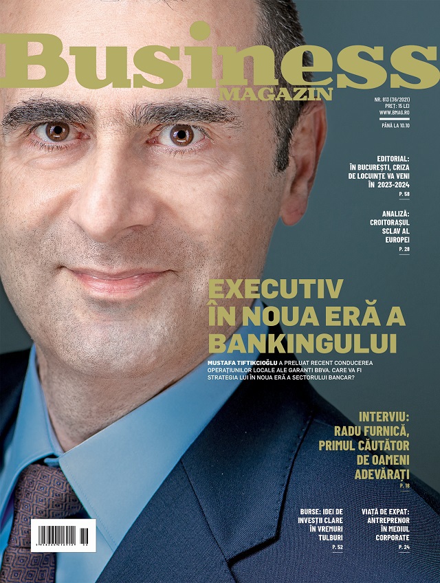 Ce puteţi găsi în noul număr al revistei Business Magazin: Revoluţia din banking, dezamăgirea celui mai cunoscut head-hunter local şi cum a rămas România croitoraşul sclav al Europei