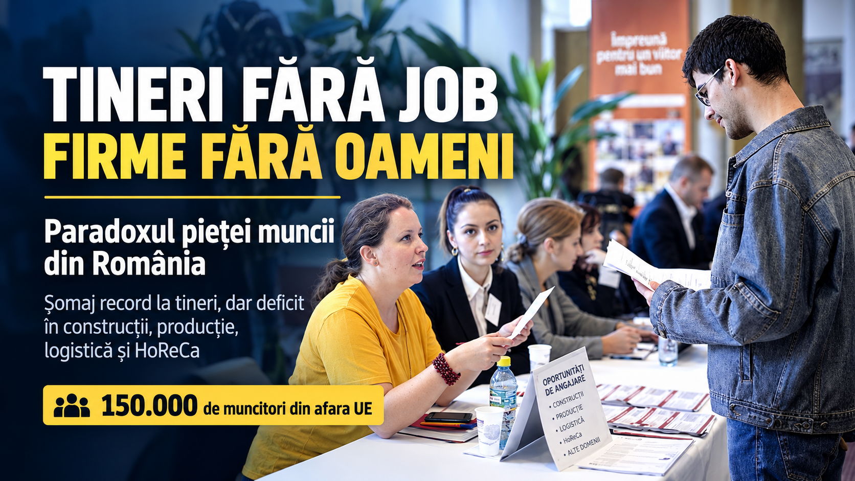 Dacă 31% dintre tinerii din România nu au un loc de...