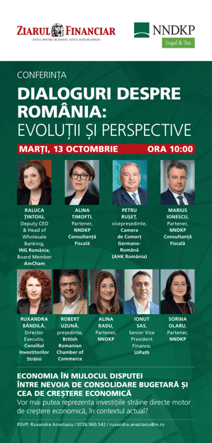 Conferinţa ZF&NNDKP. De ce se reduc investiţiile străine în România? Cât de mult contează tensiunile politice în decizia unui investitor străin de a veni sau nu în România? Mai este România o destinaţie atractivă pentru investiţiile străine?