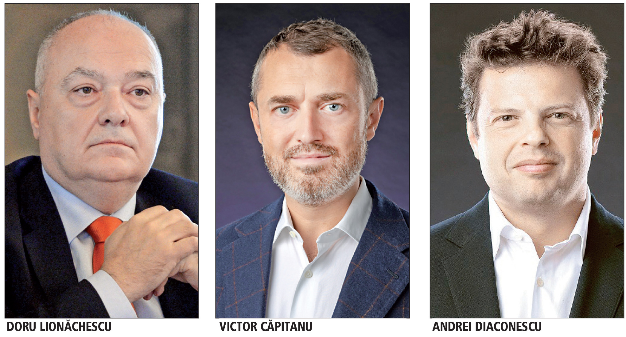 Exclusivitate ZF: Doru Lionăchescu, Victor Căpitanu şi Andrei Diaconescu fac o companie de investiţii, care are câteva zeci de milioane de euro pentru firme cu mare potenţial de creştere