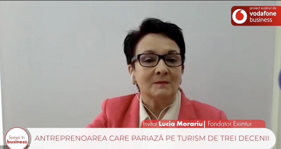 Proiect ZF/Vodafone Femei în Business. Lucia Morariu, fondatoarea şi proprietara Eximtur: În România nu există discriminare a femeilor în business, ci se vede în conducerea instituţiilor de stat 