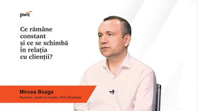 PwC, 35 de ani. Mircea Bozga, partener: Cred că va urma o perioadă de analiză, iar modelul pe care-l avem astăzi va fi augmentat de tehnologie. Vor fi foarte multe schimbări în interacţiunile pe care le vom avea cu clienţii din punctul de vedere al modului în care se foloseşte tehnologia