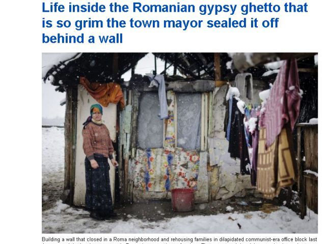 Nou material despre ghetoul romilor şi zidul de la Baia Mare, în presa britanică