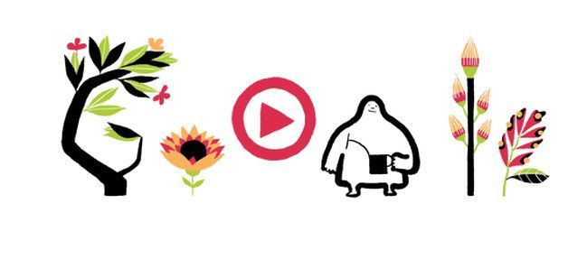 Google sărbătoreşte joi echinocţiul de primăvară printr-un logo special