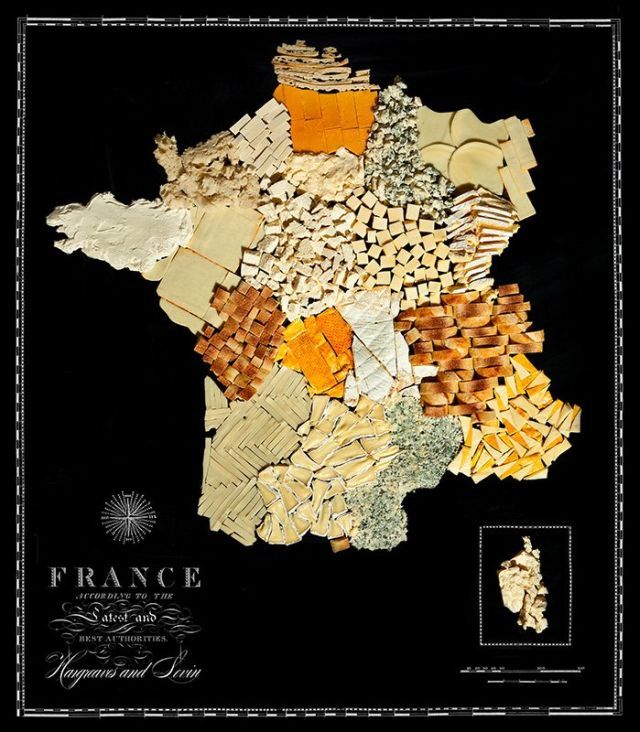 Harta celor mai importante ţări din lume, făcută din mâncăruri locale specifice. Galerie FOTO