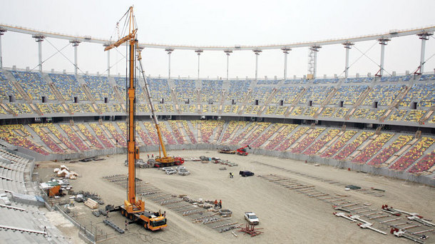 Lucrările pentru inaugurarea noului stadion "Naţional" au intrat în linie dreaptă, scrie Pro Sport